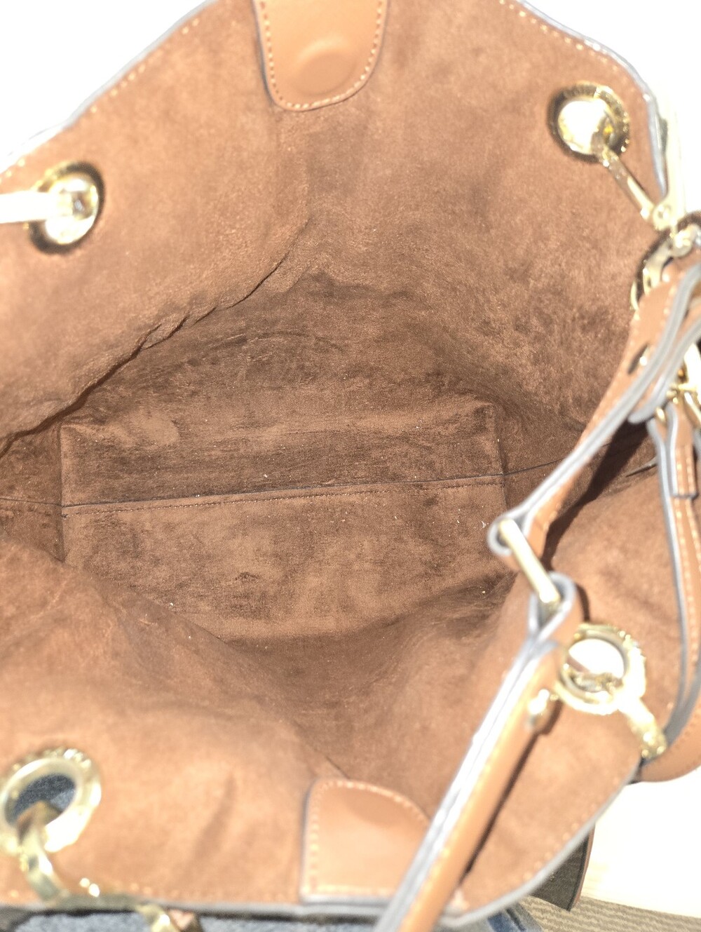 Calvin Klein Brown Monogram Logo Tote with Gold Hardware - Picture 5 of 11